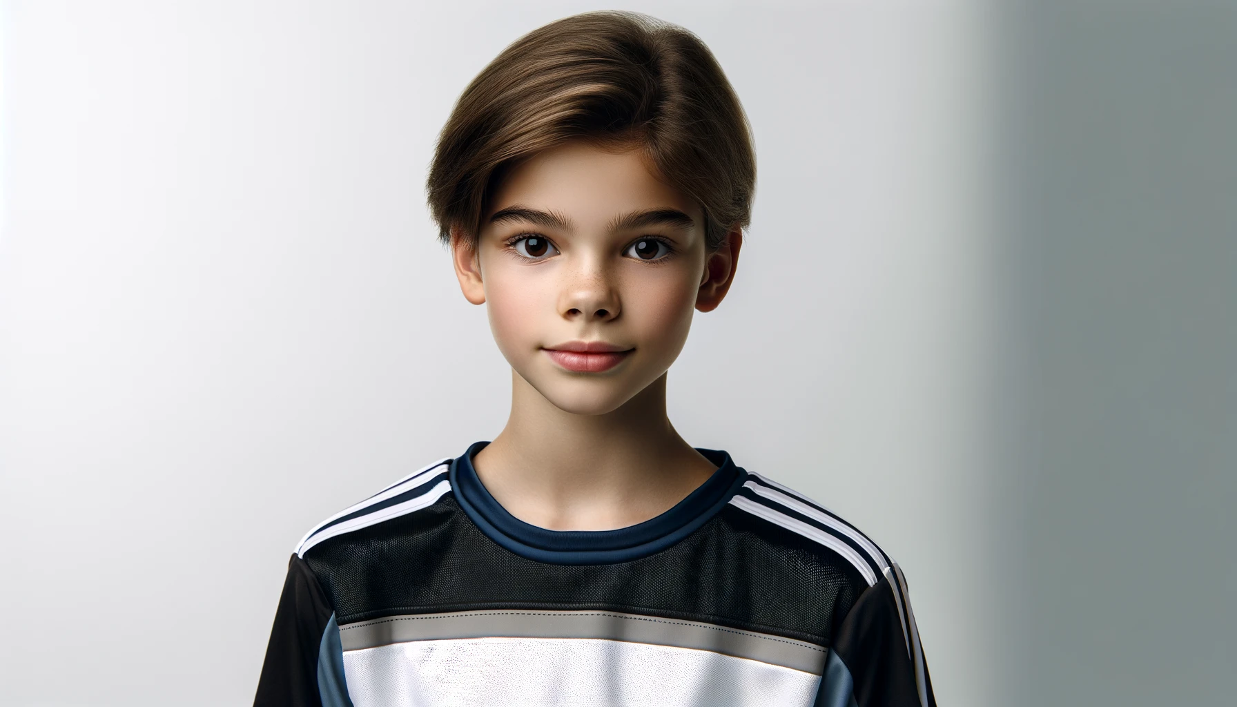 A cute teenager in sports clothes