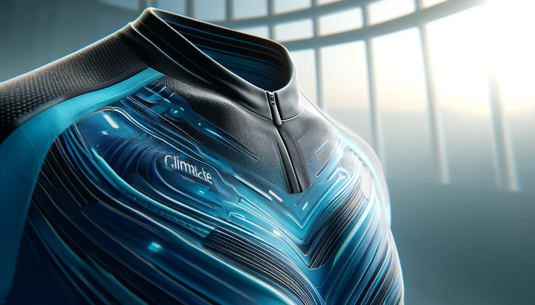 high-tech sports shirt with Climalite technology, shown in a close-up to highlight the advanced moisture-wicking and temperature-regulating fabric